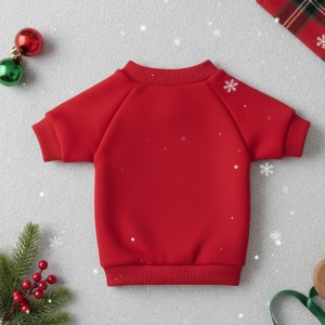 Cute Duo Kırmızı Köpek Sweatshirtü