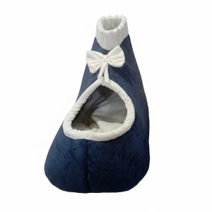 Fiyonklu Bot Yuva Kedi & Köpek Yatağı (lacivert)