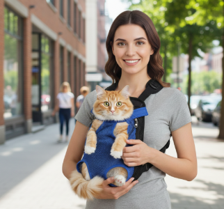 Blue Sky Konforlu Kedi & Köpek Ön Taşıma Çantası (Ana Kucağı)